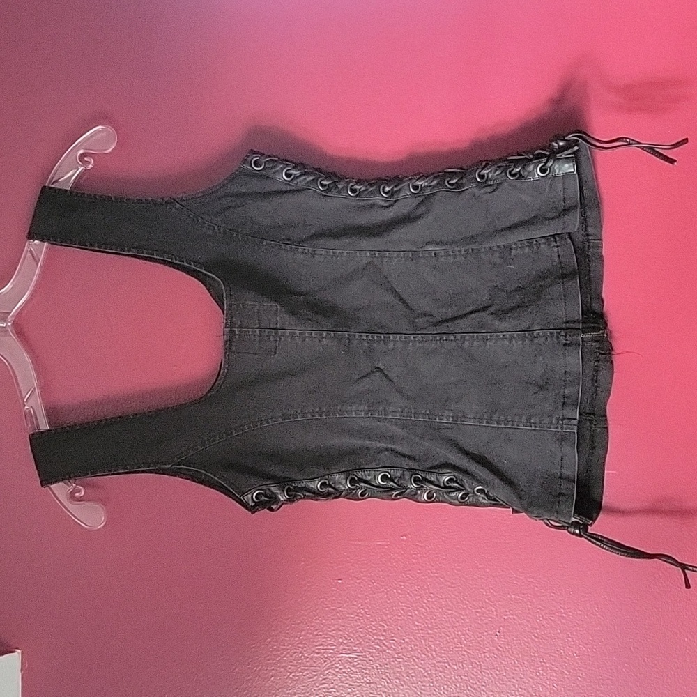 Tripp NYC Charcoal Zip-Up Tank Top - Picture 3 of 3